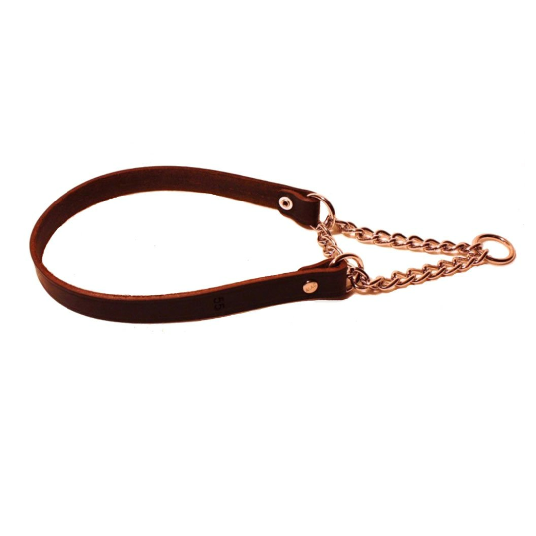 Dogman-Leather collar half-choke