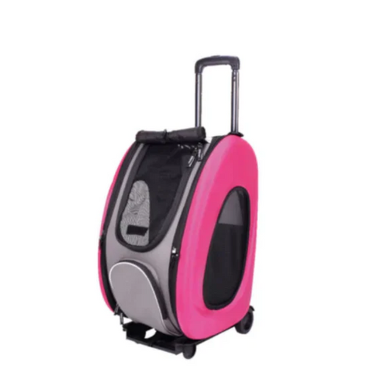 Ibiyaya-EVA Pet Carrie/Wheeled Carrier - Hot Pink