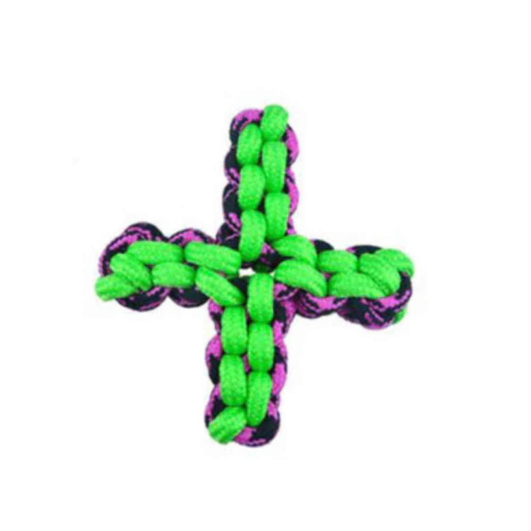 Pet Park Blvd Paracord Rope Twisted Quad X - Green