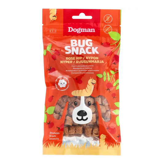 Dogman -Bug Snack rose hip 80g