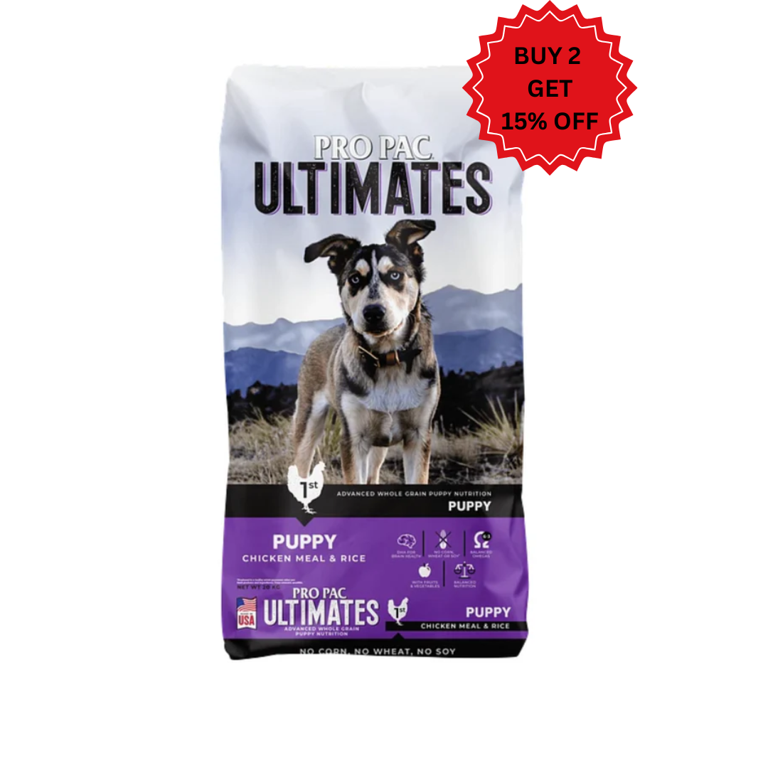 Ultimates Dry Food CHICKEN & BROWN RICE - Puppy (Diffrent sizes)