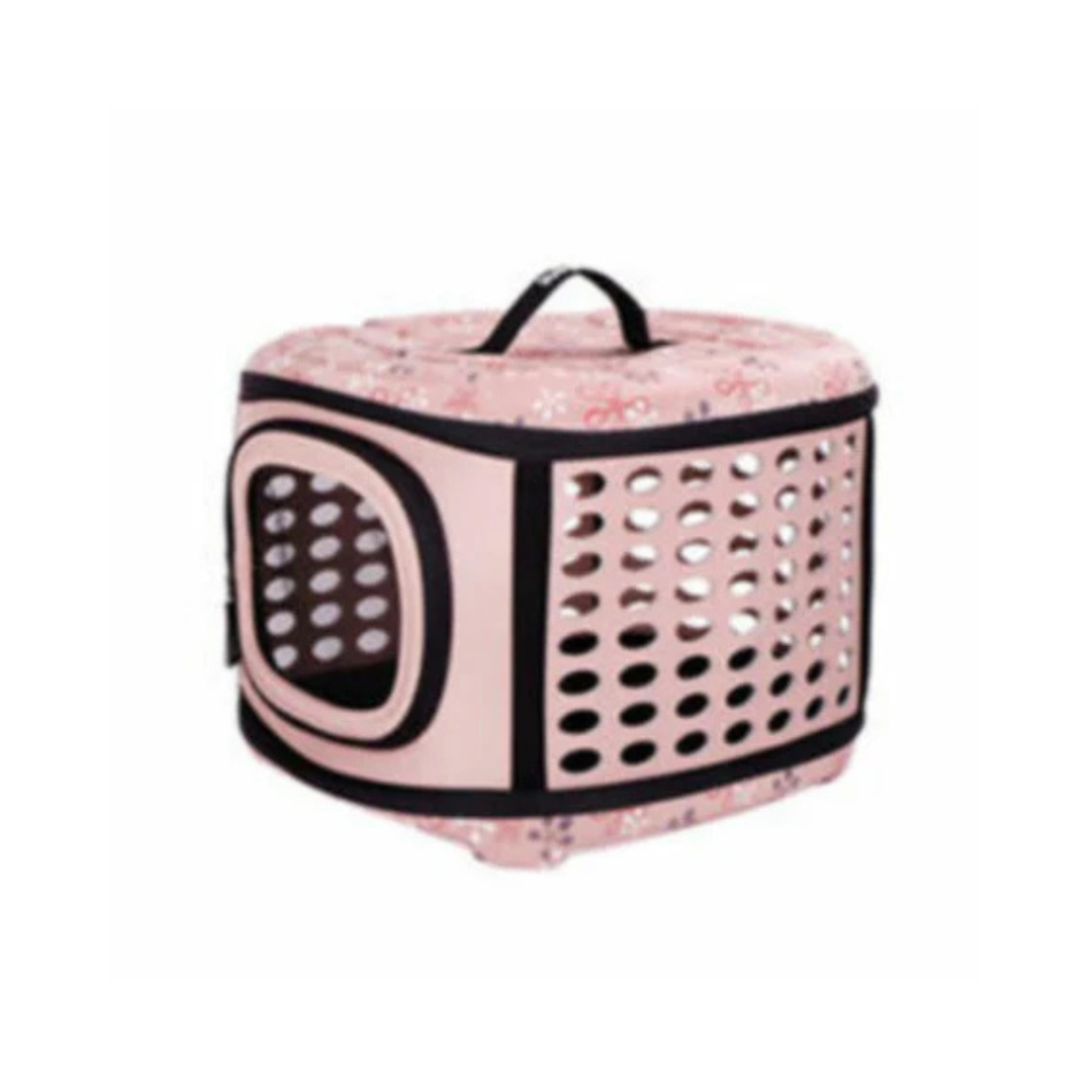 Ibiyaya Collapsible Travelling Pet Carrier -  46*36cm - Pink Sunset