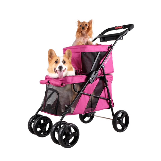 Ibiyaya-Double Decker Pet Bus - Red Violet.