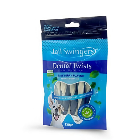 Tail swingers Dental Twists roll Blueberry (small bites) 130g