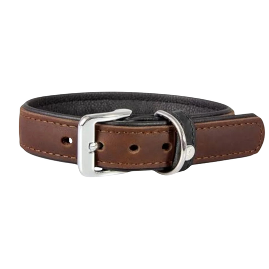 Das Lederband Dog Collar Weinheim Mocca