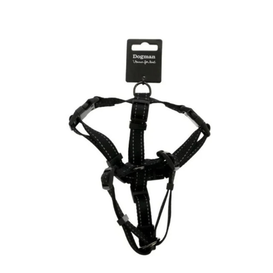 Dogman H-harness Iris black L (25mm)
