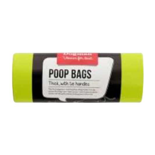 Dogman poo green bags with handle 50p.