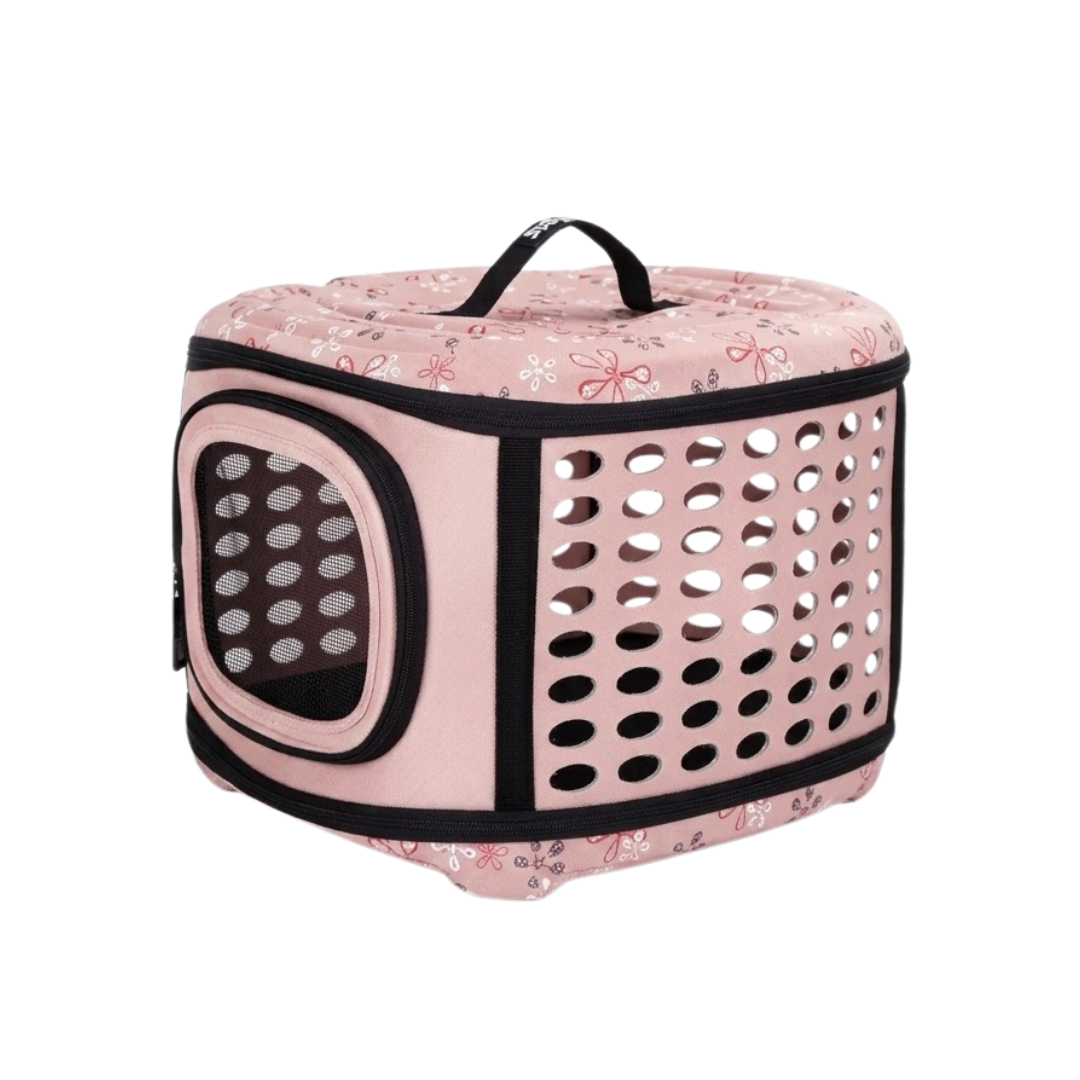 Ibiyaya Collapsible Travelling Pet Carrier -  46*36cm - Pink Sunset