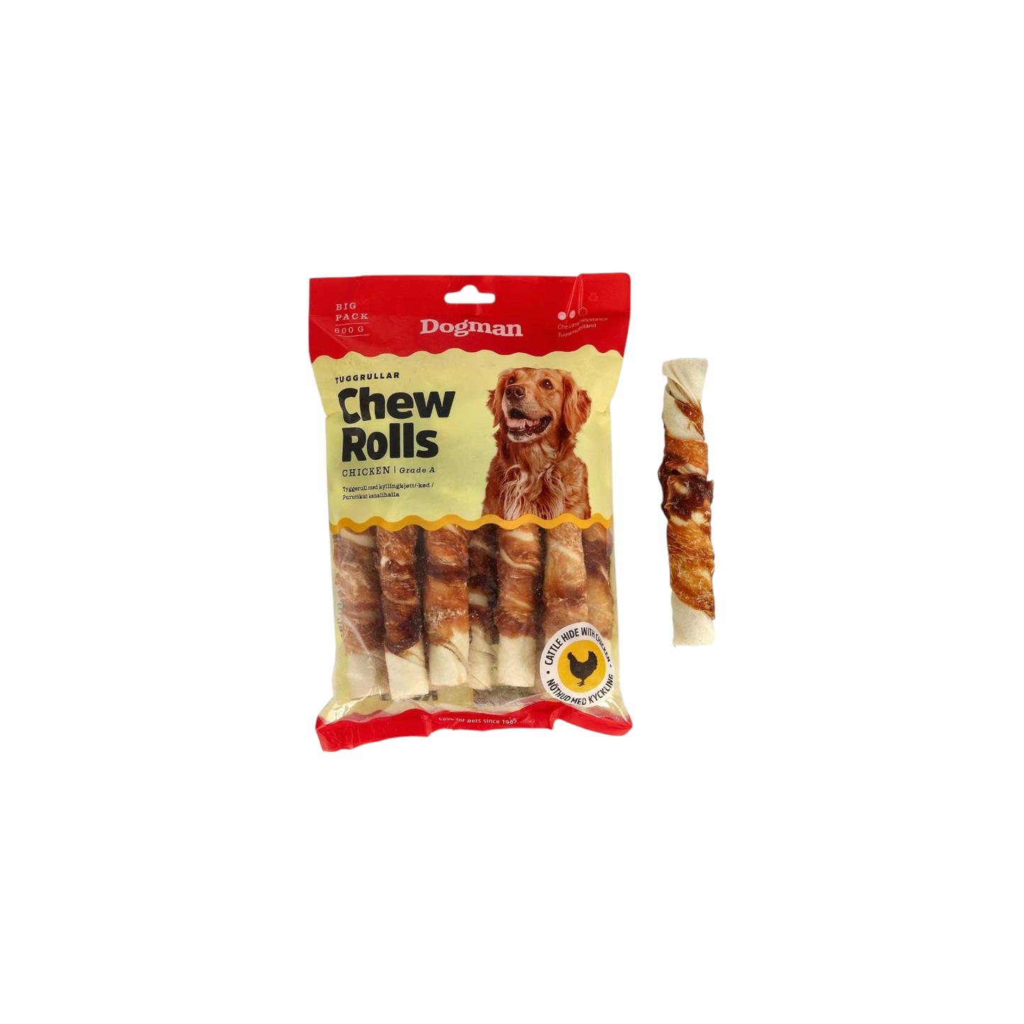 DogMan-Easy Chew with Chicken White 10p (17,5cm-600g)