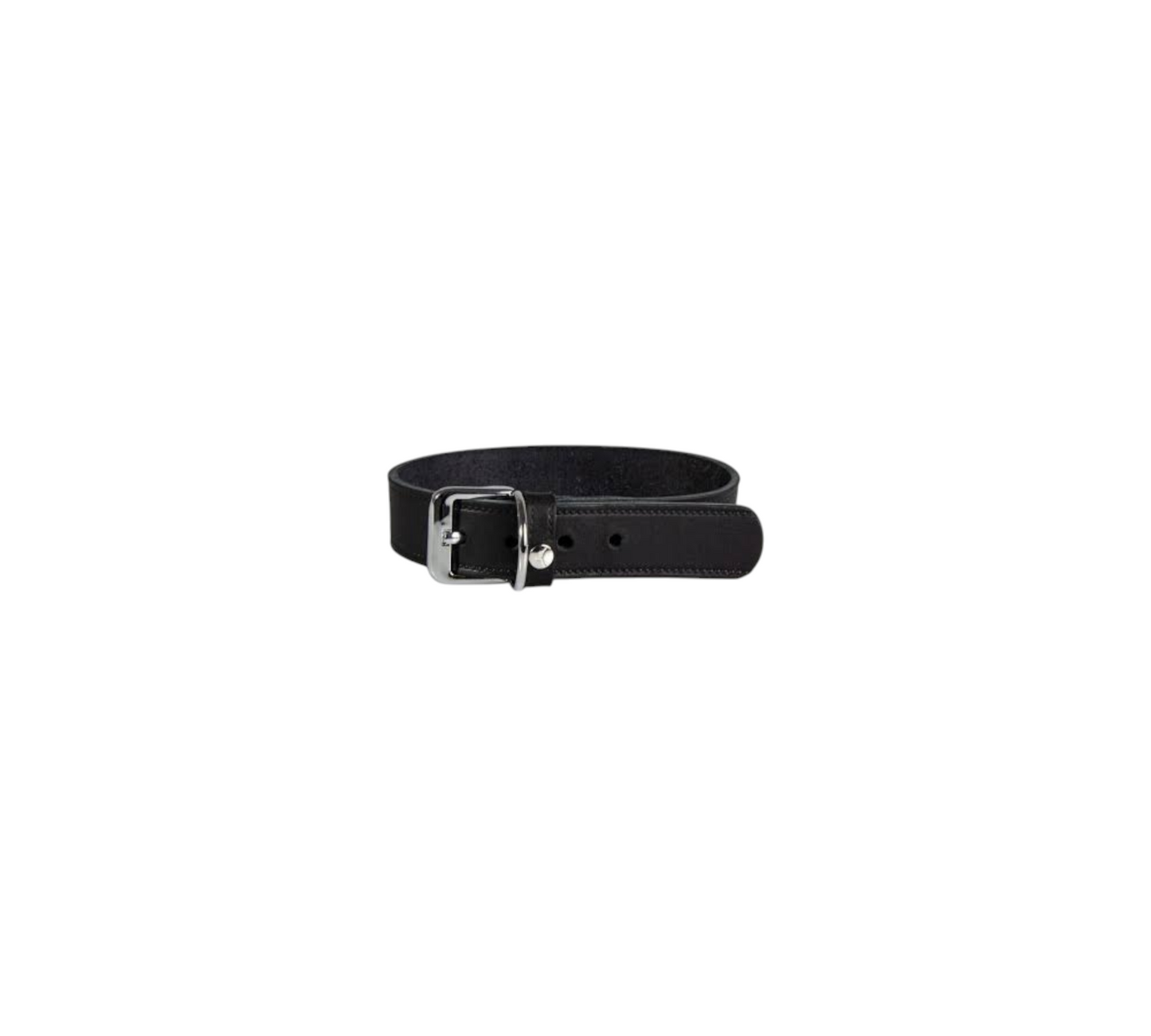 Das Lederband Dog Collar Weinheim Black Width 35 mm / Length 57 cm