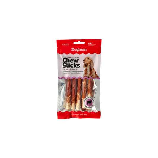 Dogman- Chewing Sticks with Lamb 5p -63gm white