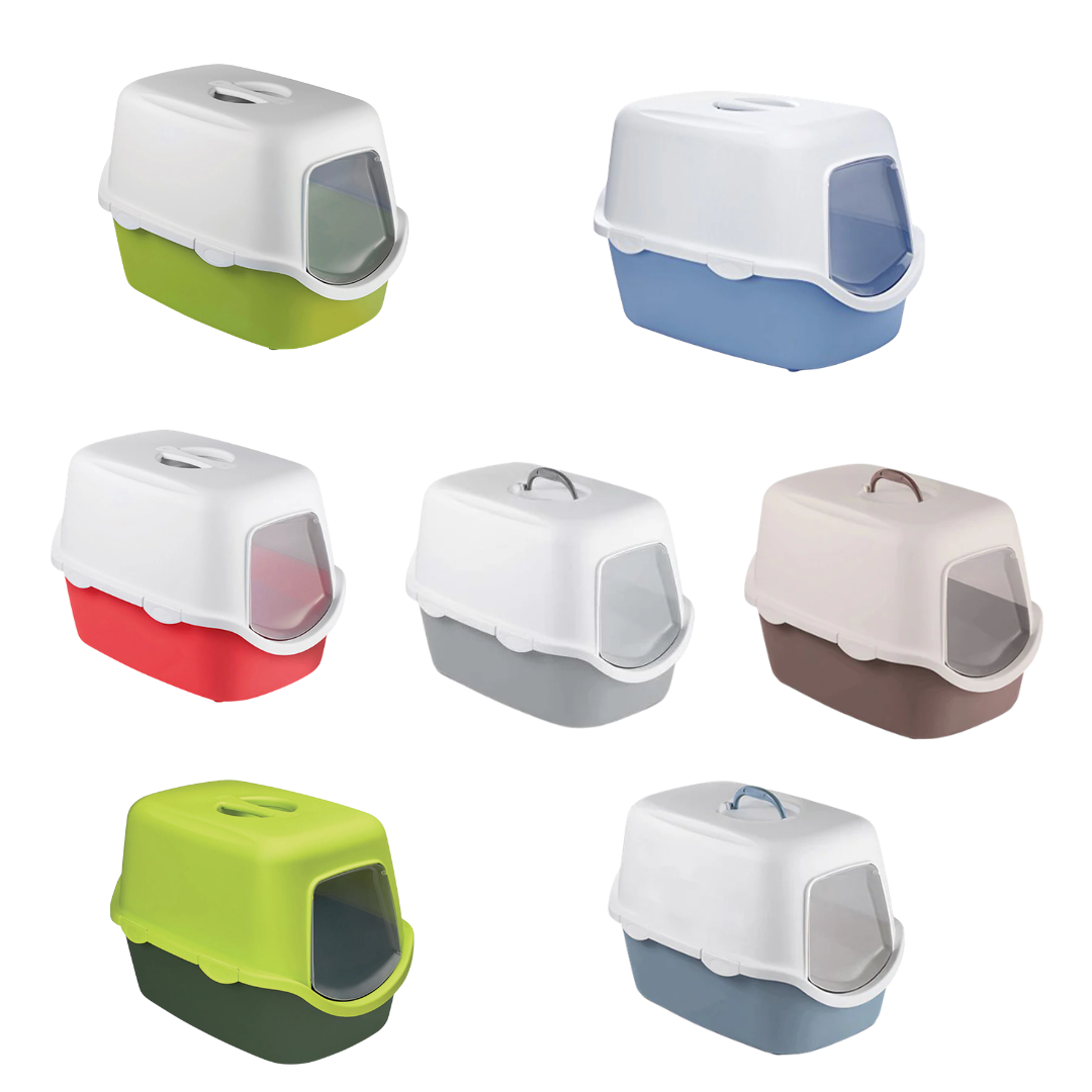Plastic Hooded Cat Litter Tray HC009-475 (different colurs)