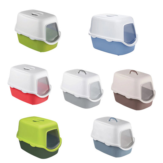 Plastic Hooded Cat Litter Tray HC009-475 (different colurs)