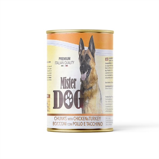 Mister Dog  Wet Food Chunks with Chicken & Turkey 400gm