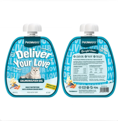 Pet Metro - Flavor  Salmon&Fish Oil   NUTRITION POUCH 60g