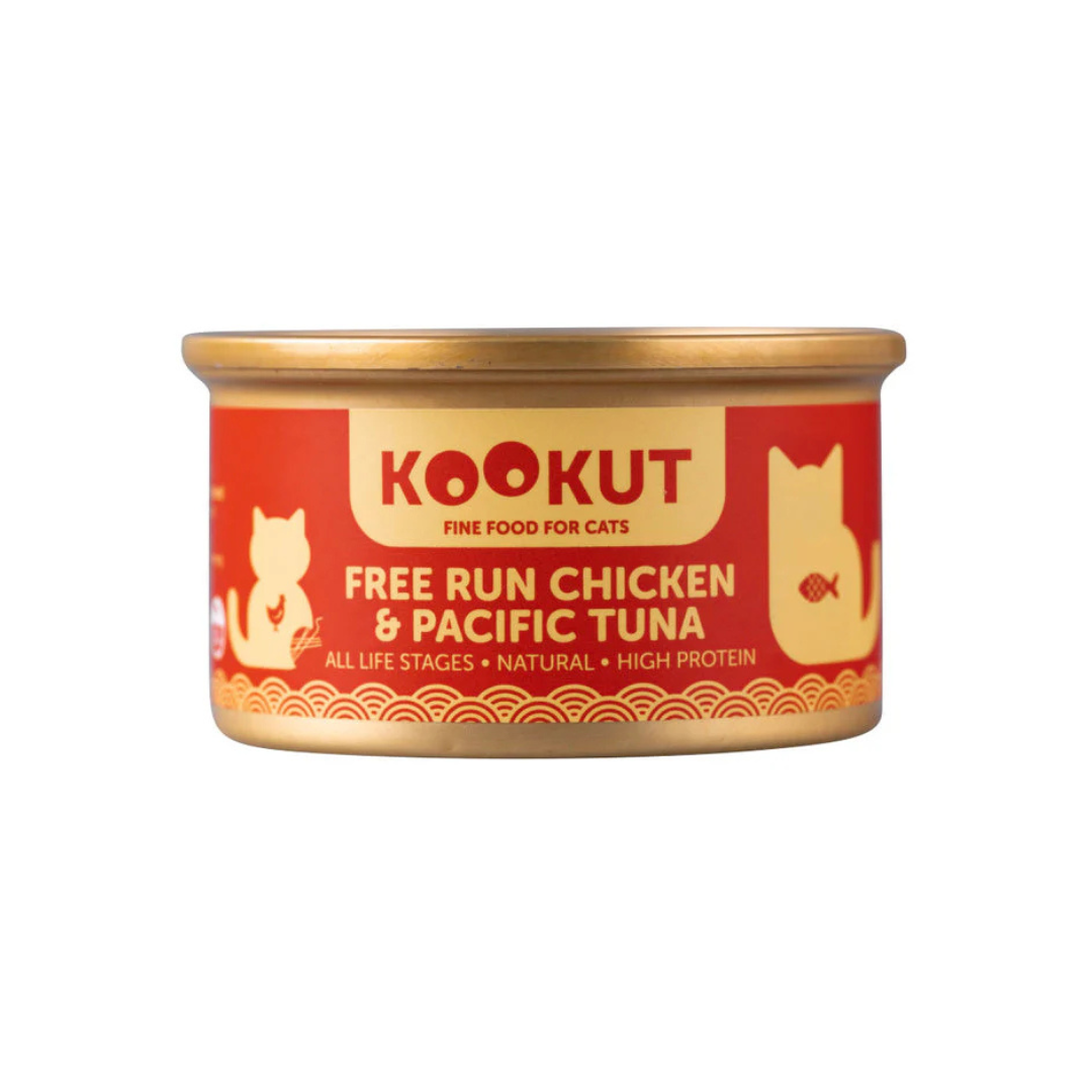 Kookut Cat Free Run Chicken & Pacific Tuna Wet Food For All Ages 70g