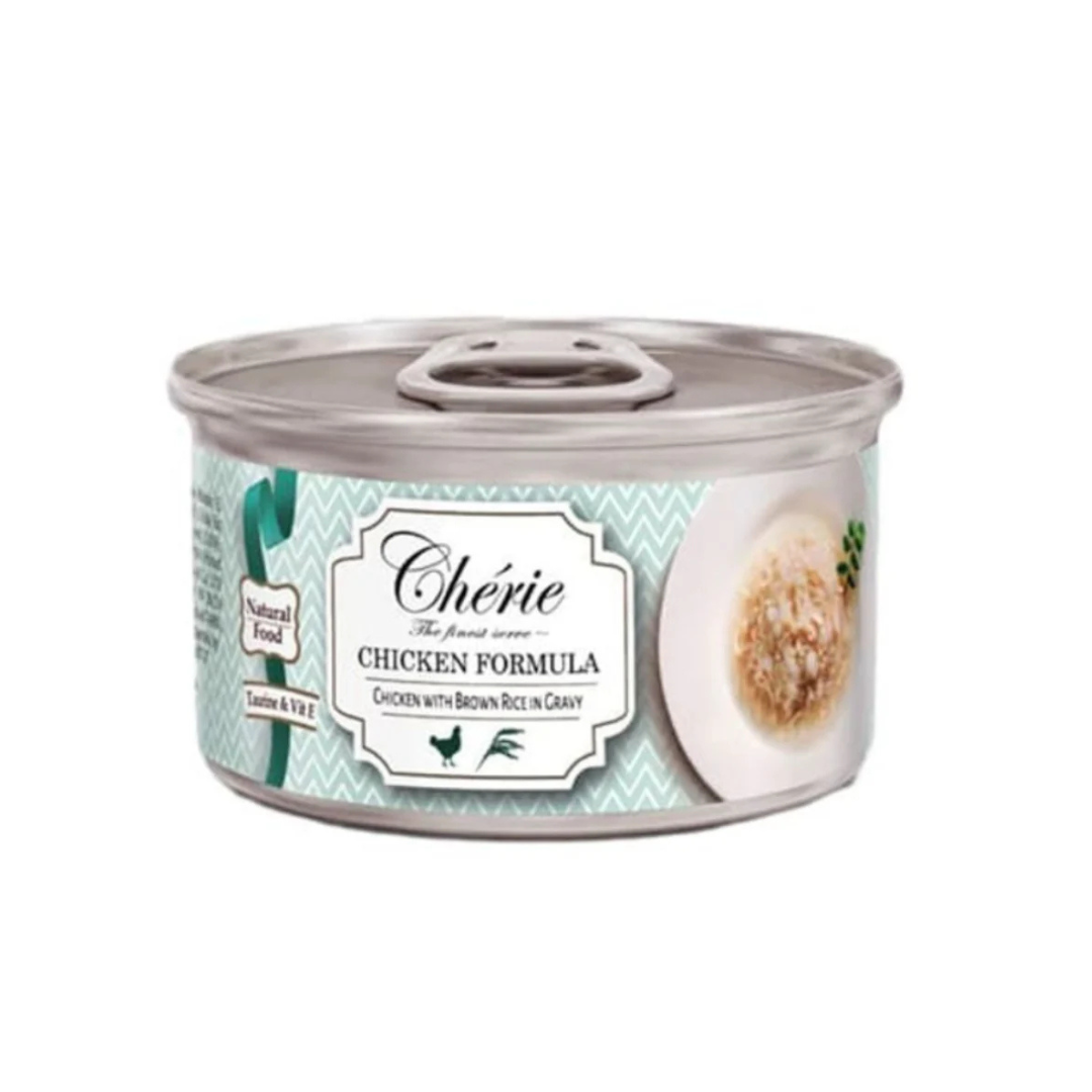 Cherie Wet Food  Chicken with Brown  Rice in Gravy 80g