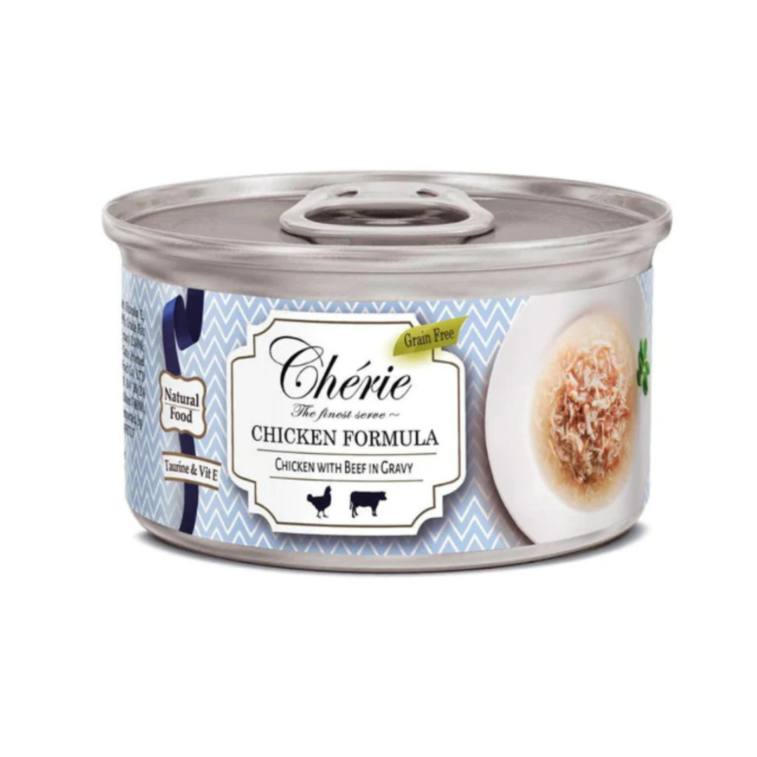 Cherie  Wet Food Chicken with Beef in Gravy  80g