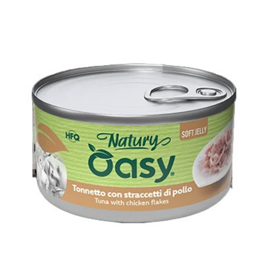 Oasy Wet Cat Natury Soft Jelly - Tuna with Chicken Flakes 150g