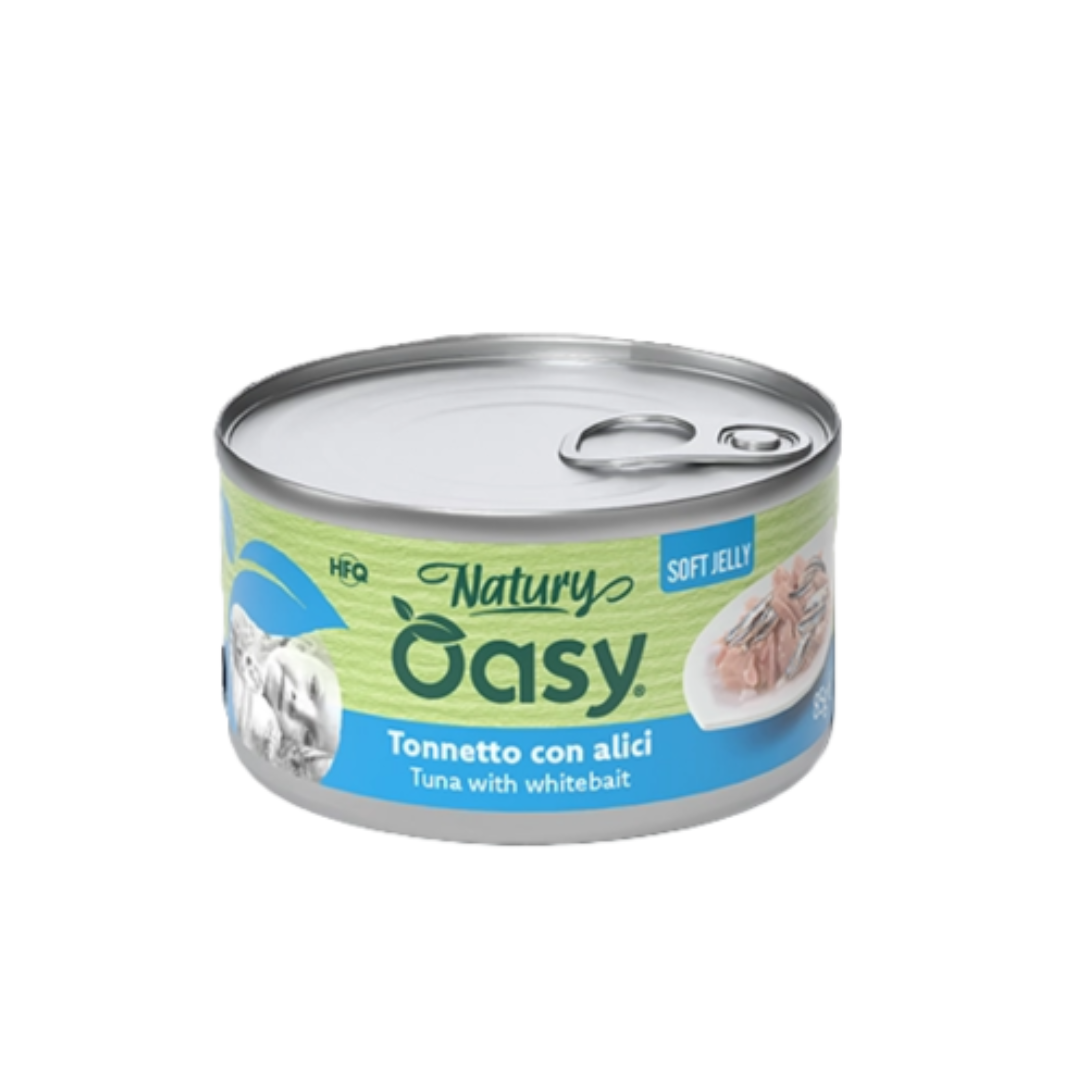 Oasy Wet Cat Natury Soft Jelly - Tuna with Whitebbait 85 g