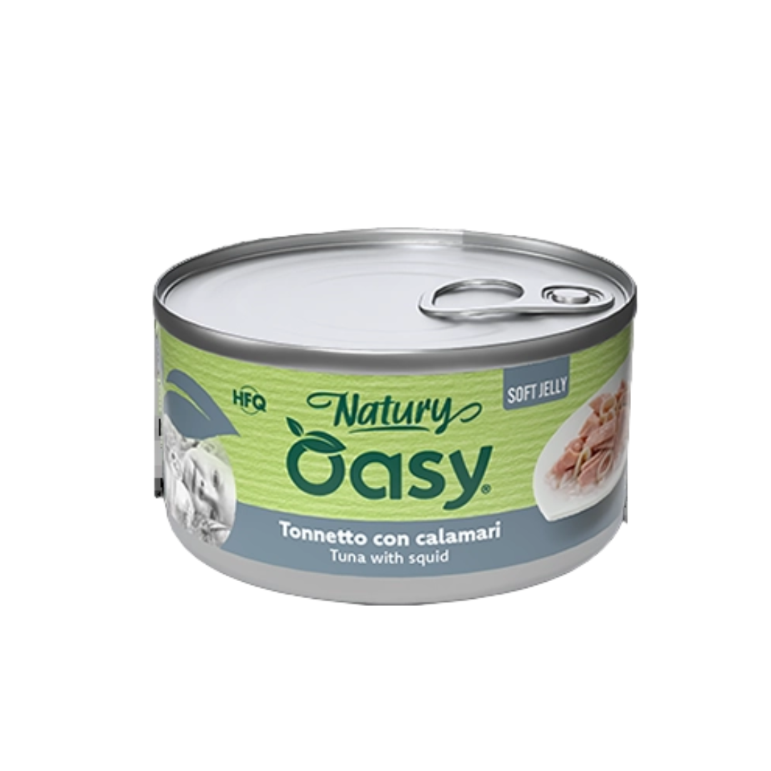 Oasy Wet Cat Natury Soft Jelly - Tuna with Squid 85g