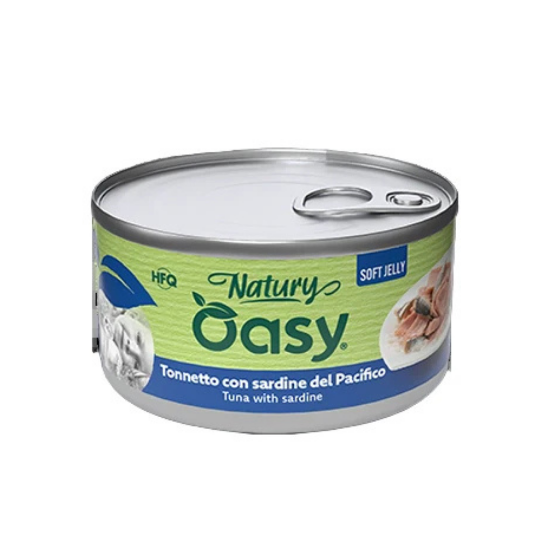 Oasy Wet Cat Natury Soft Jelly - Tuna with Sardine 85g