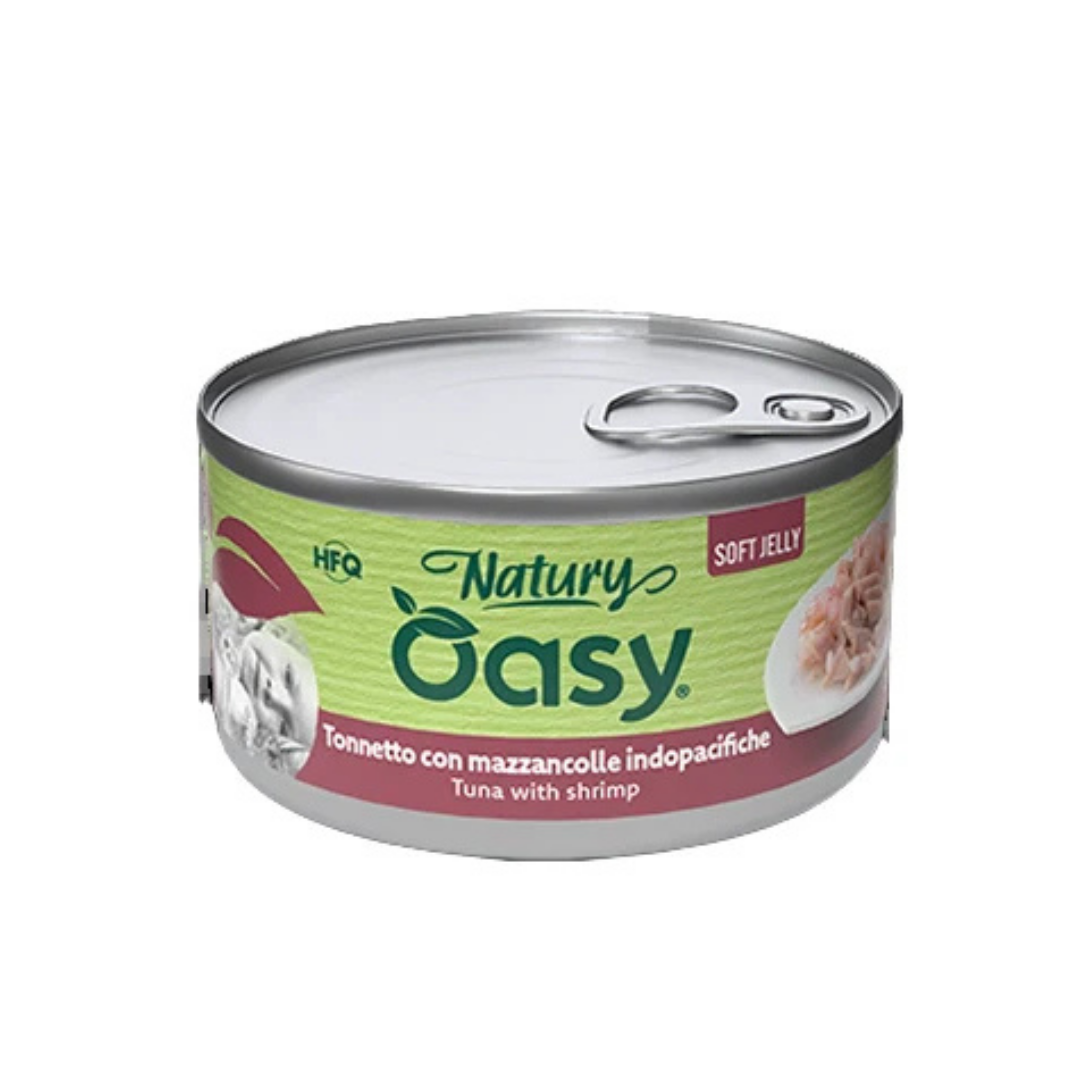 Oasy Wet Cat Natury Soft Jelly - Tuna with shrimp 85g