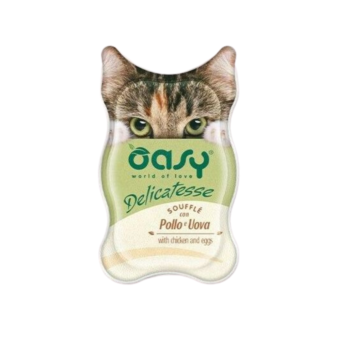 Oasy  Wet Food Delicatesse with Chicken & Eggs 85g