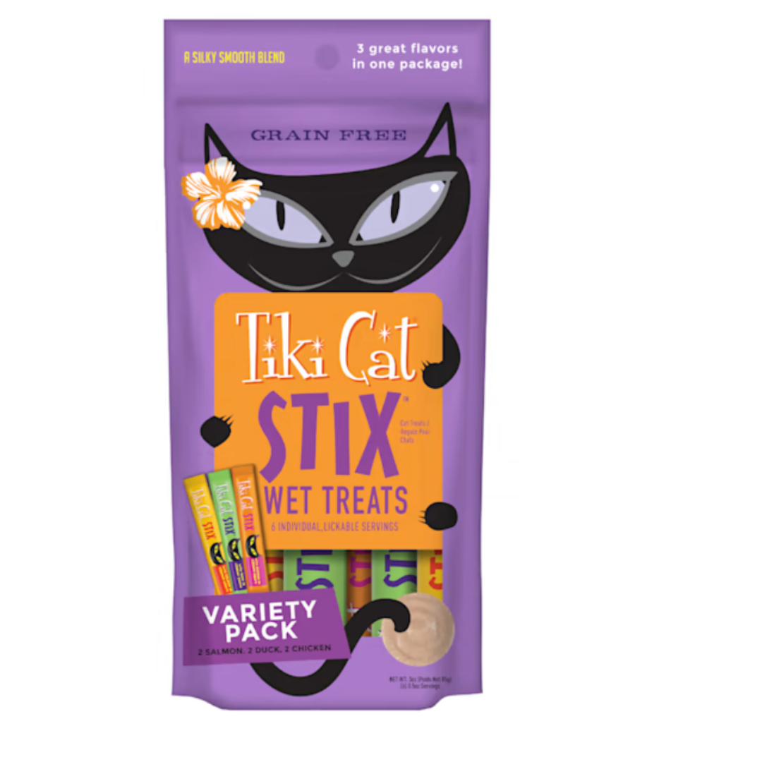 TikiCat Stixl Mouse Variety Cat Treat 6p