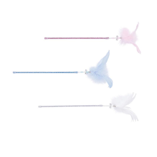 MPets - MoonCat Cat wand Cosmic Fluff Pink Blue Silver & White