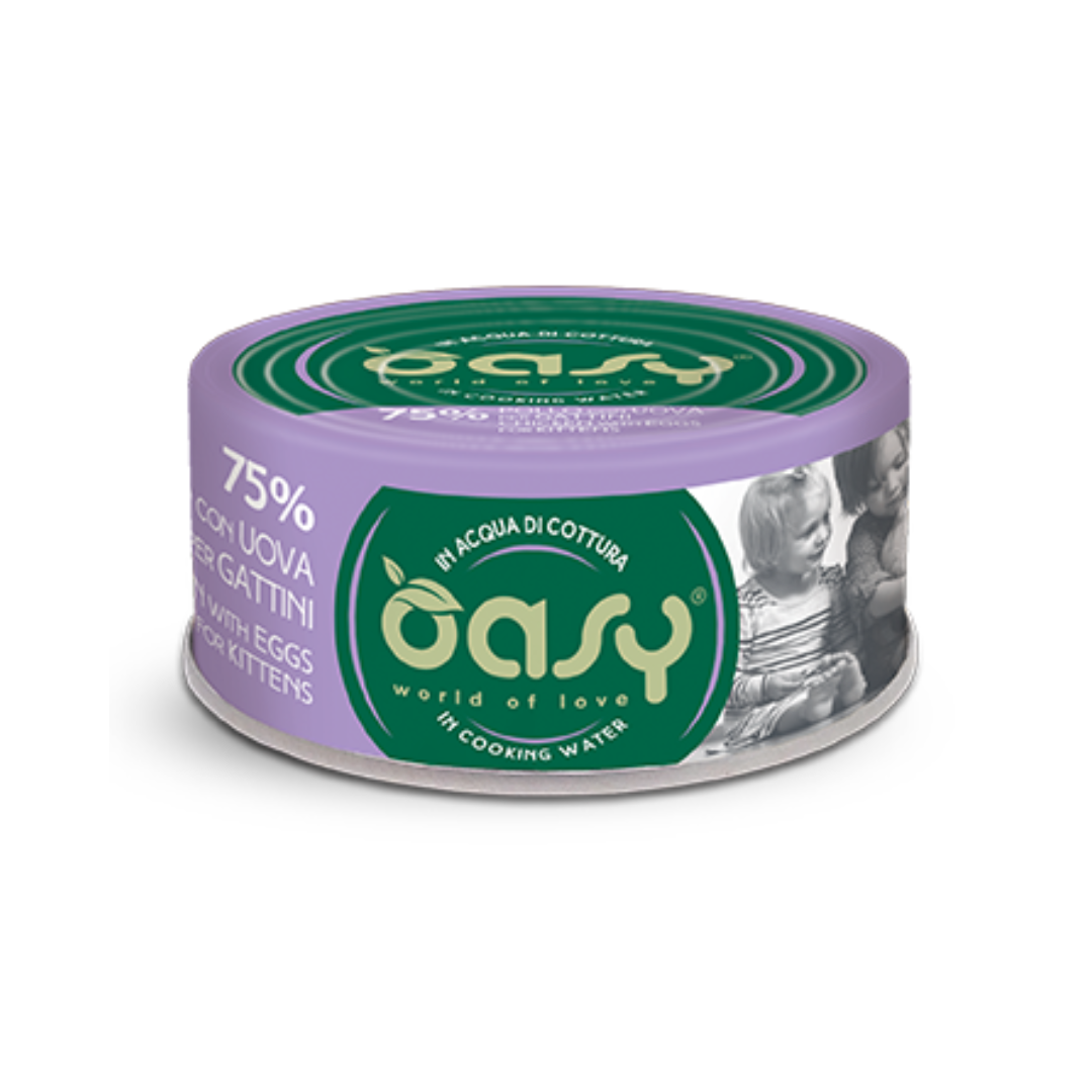 Oasy chicken Wet Food with Eggs for kittens 70g