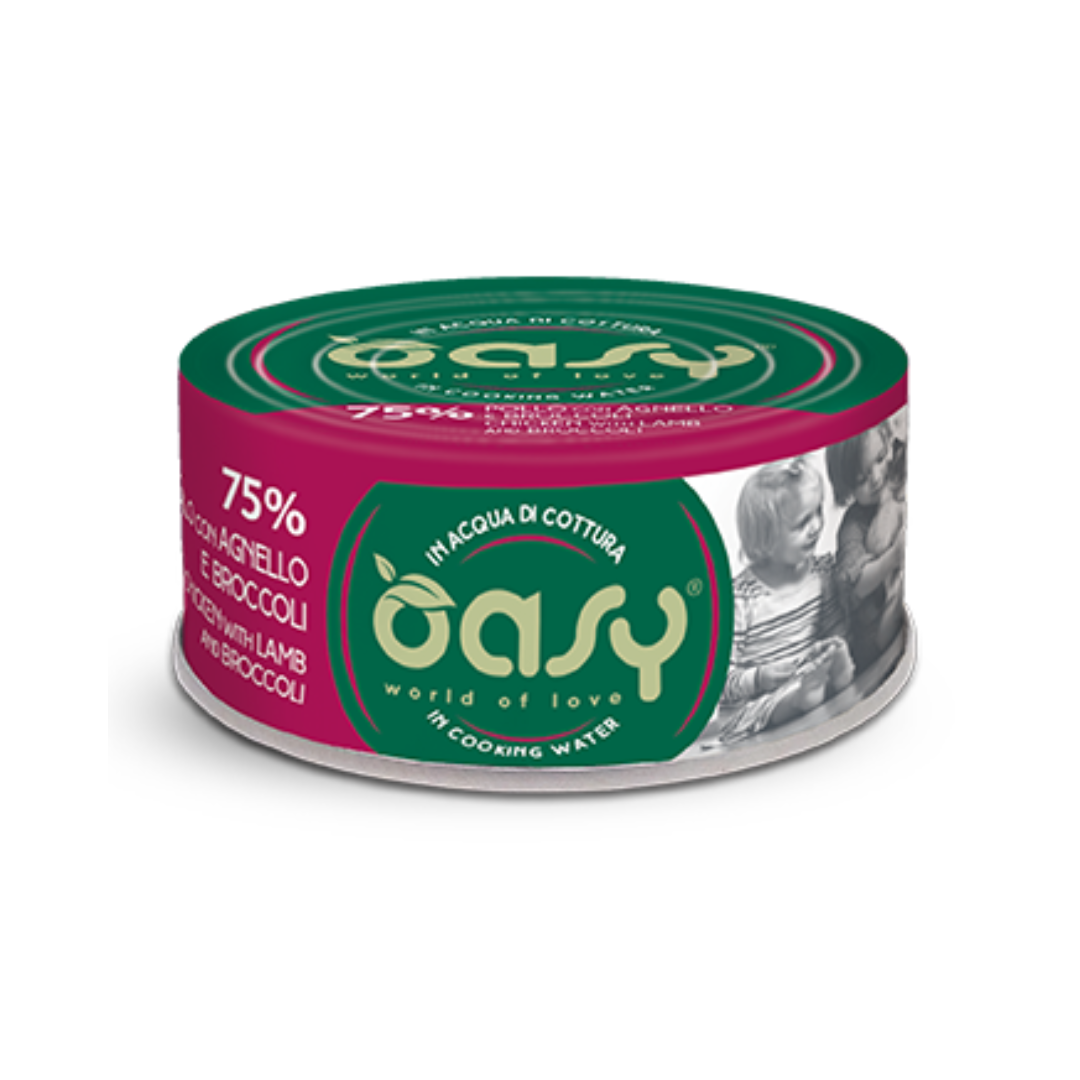 Oasy chicken Wet Food with lamb Broccoli 70g