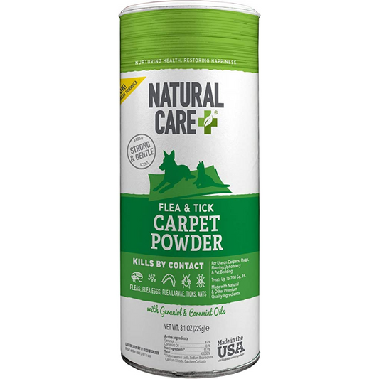 Natural Care Flea & Tick Carpet Powder 8.1oz - Manna Pro(229ml)