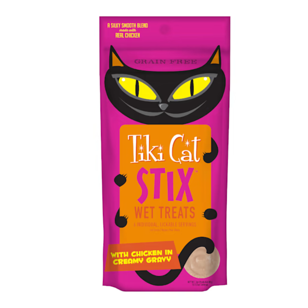 TikiCat Stixl Chicken Mouse Cat Treat 6p
