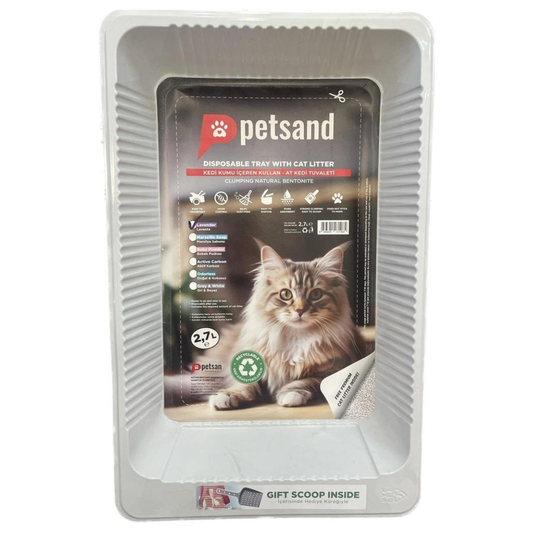 PetSand Disposable Tray with Cat Litter 2.7L