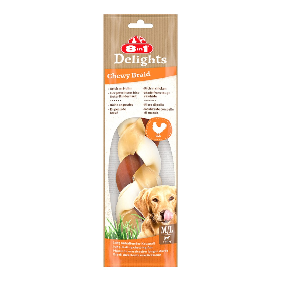 8in1 Delights Chewy Braids M/L, 80 g