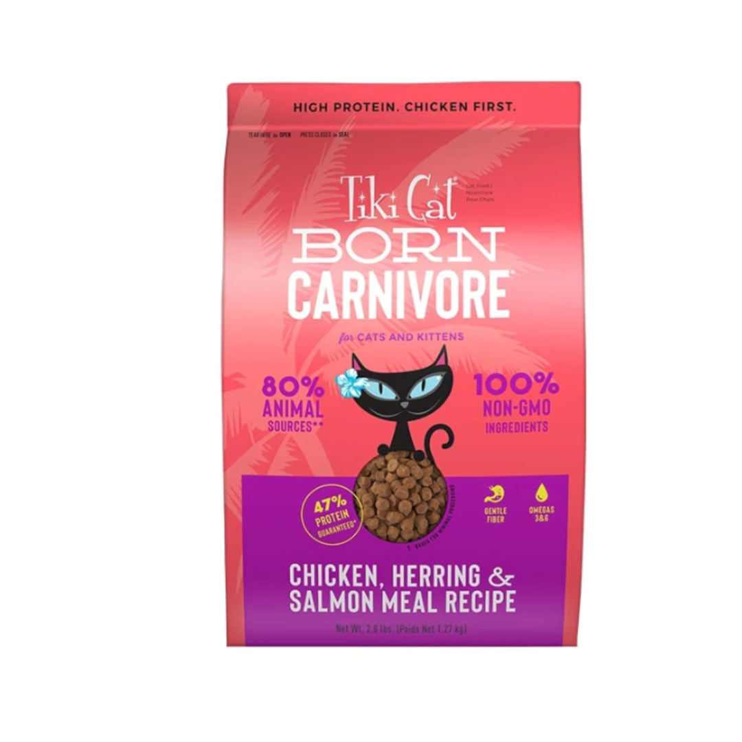 TikiCat Born Carnivore Chicken Herring & Salmon Cat/Kitten dry Food 1.27kg