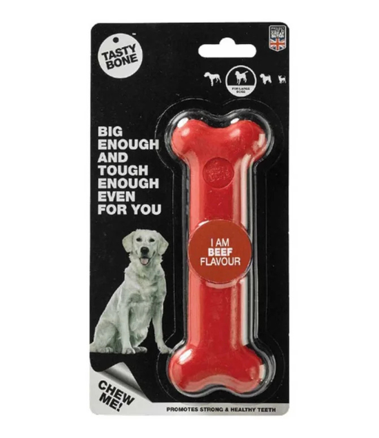 TastyBone Nylon Toy for Large Dogs, Beef Flavor