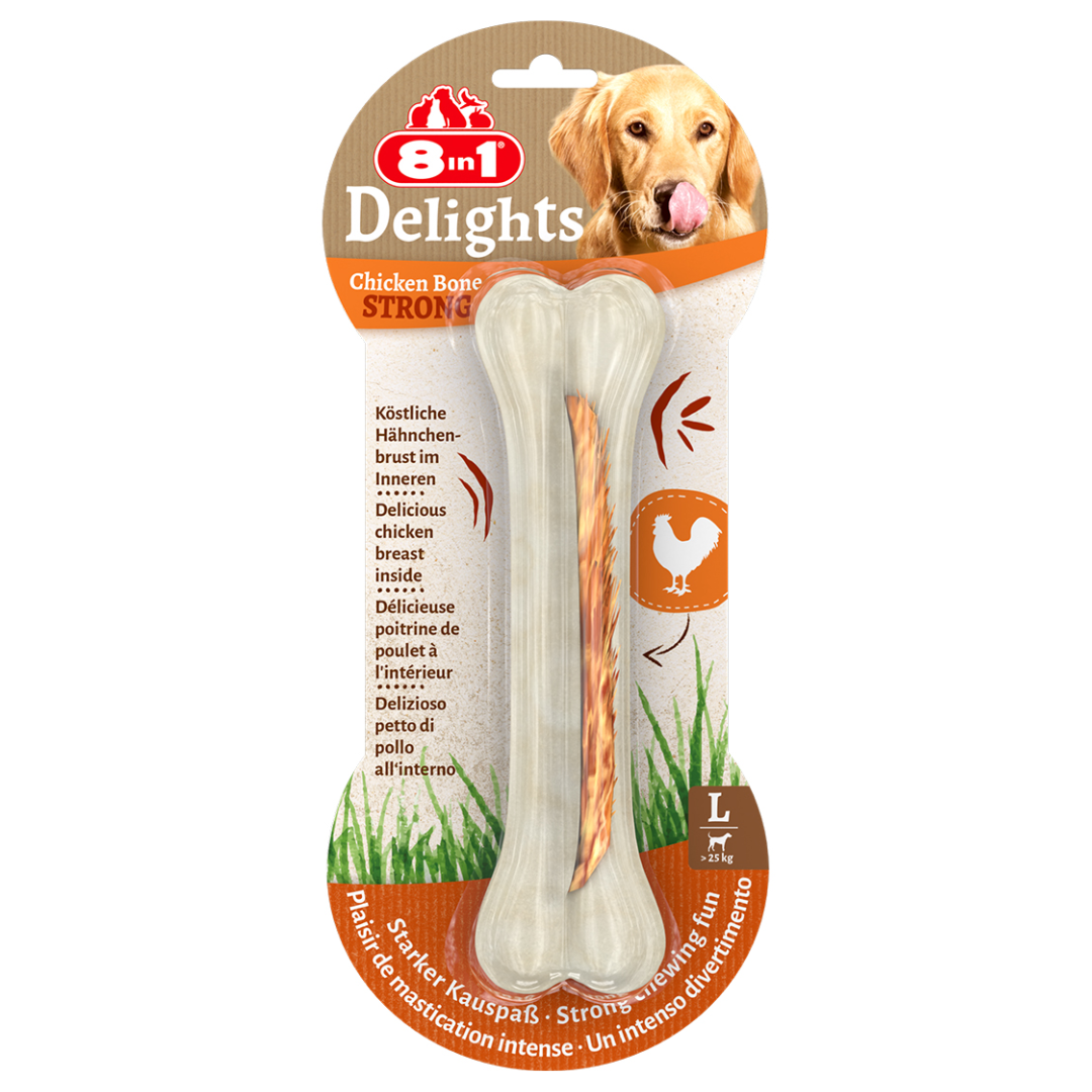 8in1 Delights Chicken Bones Strong L, 130 g
