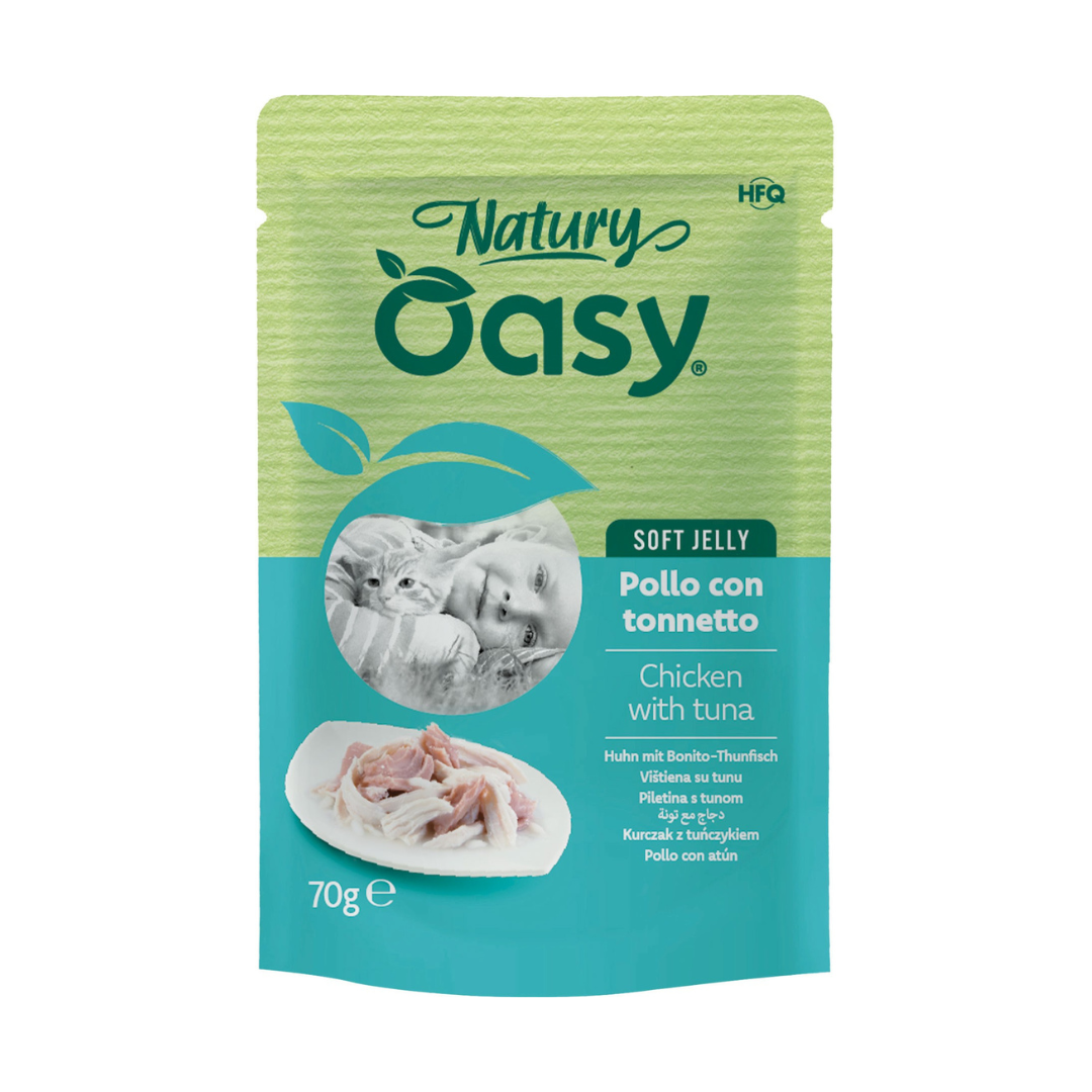 Oasy Wet Cat Natury Soft Jelly pouch  - Tuna Kitten 70g