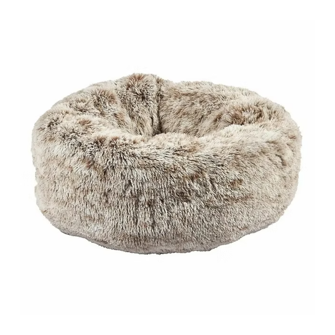 Bobby Donut Furry Pet Bed Grey, Small
