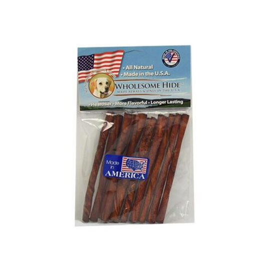 Wholesome Hide 5 Twists 10-pk W Header Hickory Basted