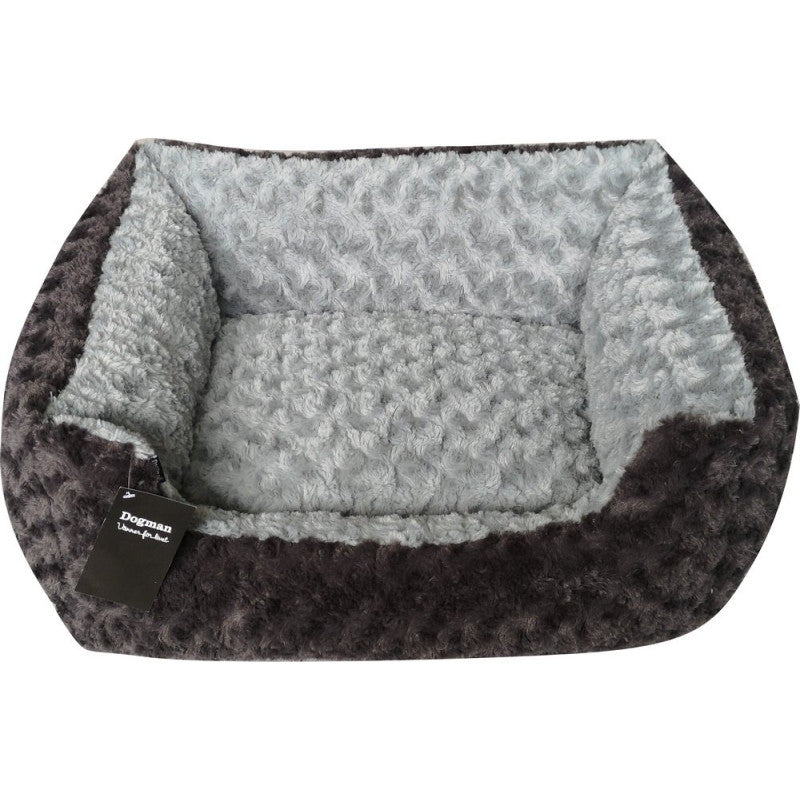 Dogman -Bed Supersoft rectangular - L - Black/grey