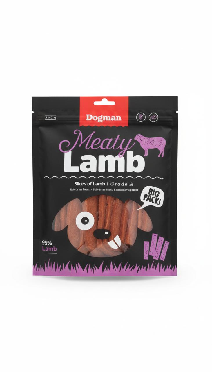 شرائح دوغ مان الجافة بنكهة لحم الضأن حجم العبوة 300 جم