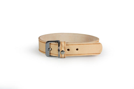 Das Lederband Dog Collar Weinheim Natural Width 35 mm / Length 57 cm