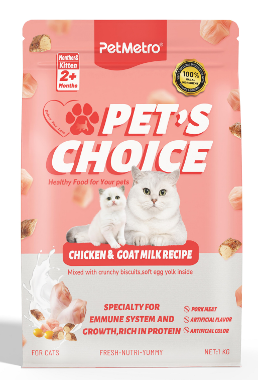 Pet Metro - Flavor Chicken&Goat milk 10%Crunchy  1kg