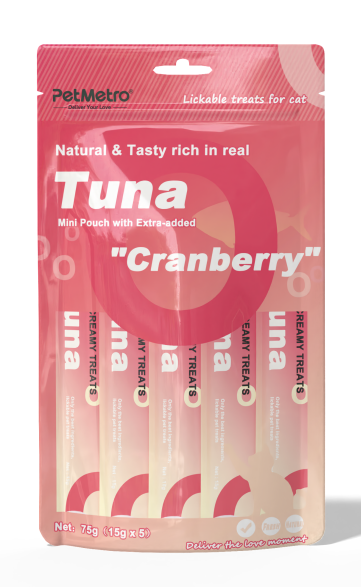 Pet Metro - Flavor Tuna & Cranberry Creamy treats 15g