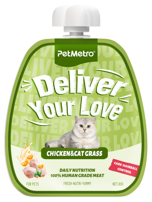 Pet Metro - Flavor Chicken&Cat Grass  NUTRITION POUCH  60g
