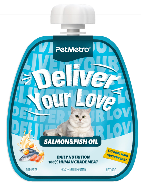 Pet Metro - Flavor  Salmon&Fish Oil   NUTRITION POUCH 60g