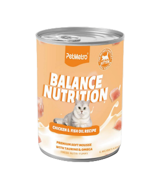 طعام بت مترو للقطط بنكهة الدجاج حجم العبوة 375 جم